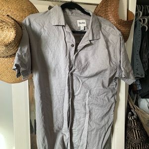 Men’s rhythm linen/cotton blend button down